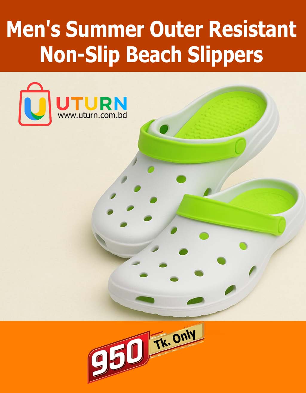 Men's Summer Outer Resistant Non-Slip Beach Slippers